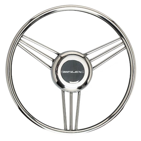 Uflex Usa Uflex 13.8in Steering Wheel - Stainless Steel Grip, Spokes V27